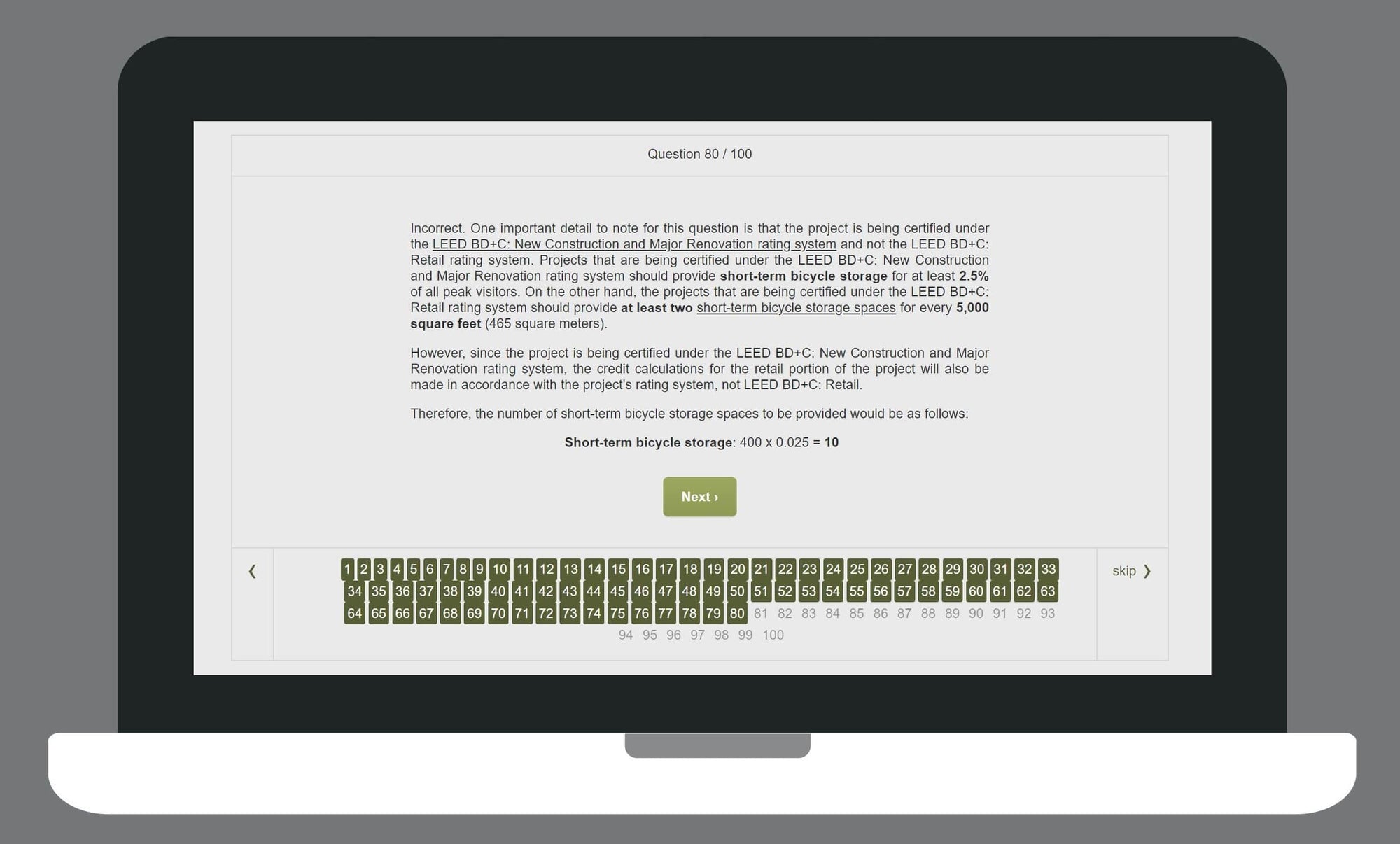 LEED AP BD+C V4 Exam Online Practice Tests | LEED AP BD+C Practice Exams 1