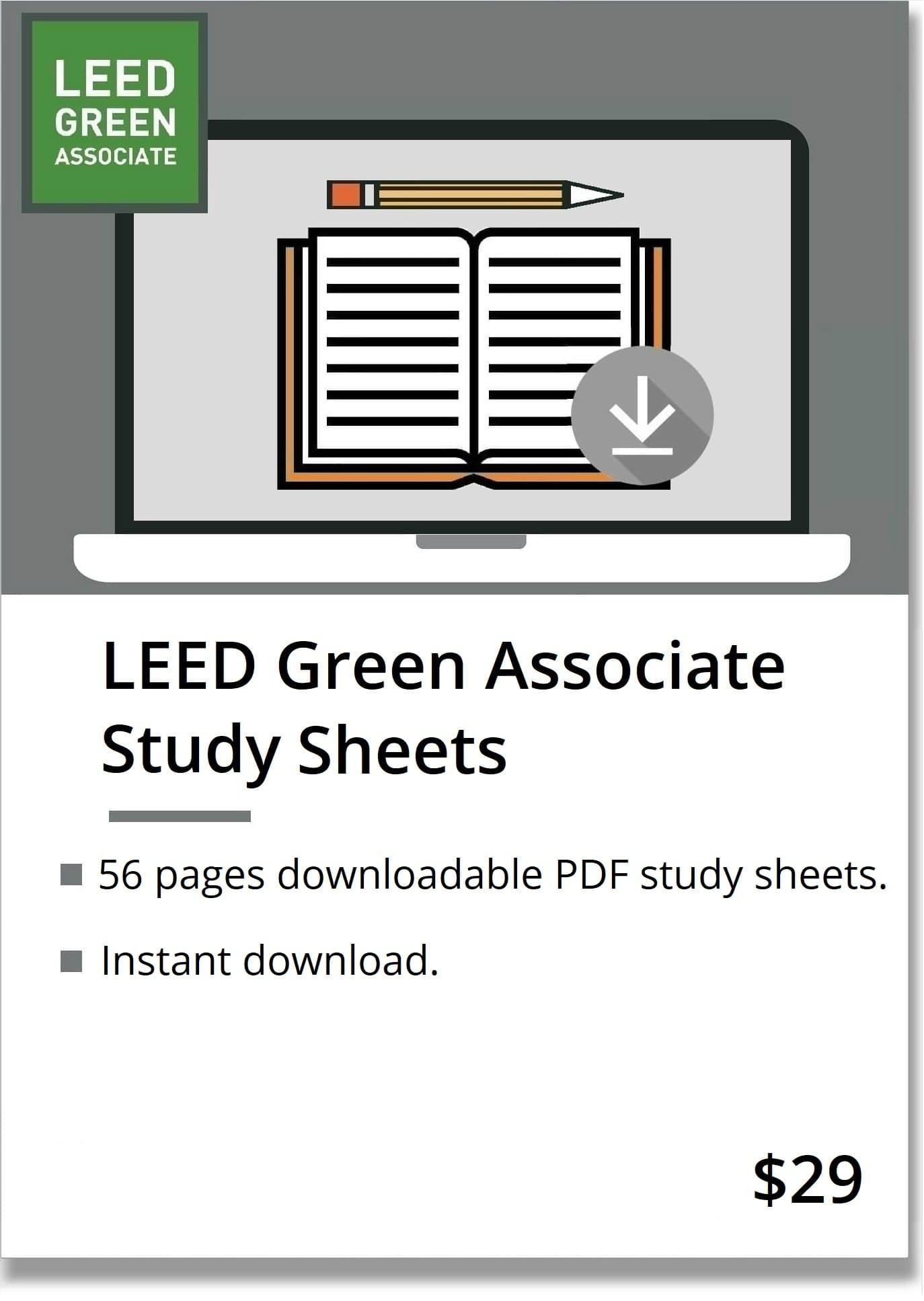 LEED Green Associate V4 Exam Study Sheets